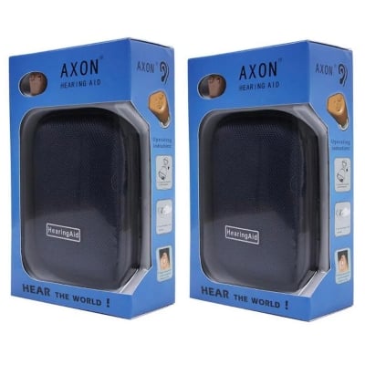 Picture of Health Proo 2pcs AXON K-88 Mini Rechargeable In Ear Invisible Hearing Aid Aids Volume Adjustable Audiphone Sound Voice Amplifier Beige