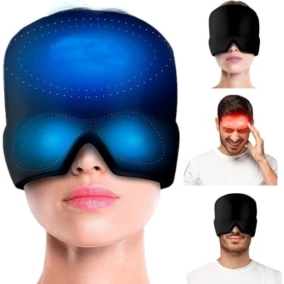 Picture of Migraine Relief Cap,Soothing Migraine Mask,Upgraded Odorless Gel Ice Head Wrap, Hot and Cold Therapy, FSA-HSA Eligible Headache Ice Pack for Tension and Stress Multicolor