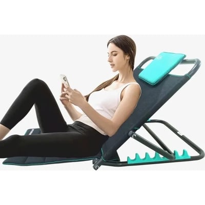 Picture of Adjustable Hospital Back Rest for Use on Bed, Back Support for Patient at Home, Multifunction, Large Size, 5 Changeable Recline Angles, Foldable & Portable (Pack of 1) Black