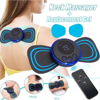 Picture of EMS Electric Pulse Neck Massager Cervical Massage Patch Back Sticker Muscle Stimulator Portable Relief Pain Relax Massager 