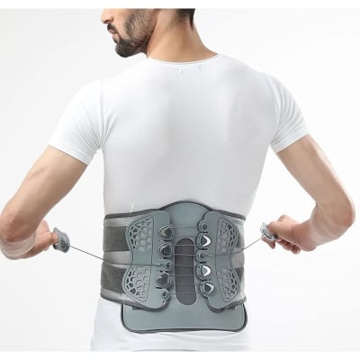 Picture of Lumbo Lacepull brace, The Lumbo Lacepull brace by Tynor is a high-quality medical support product designed to provide relief and support for those suffering from back pain or injuries Multicolor