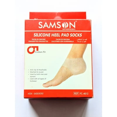 Picture of Silicon Heel Pad Socks Multicolor