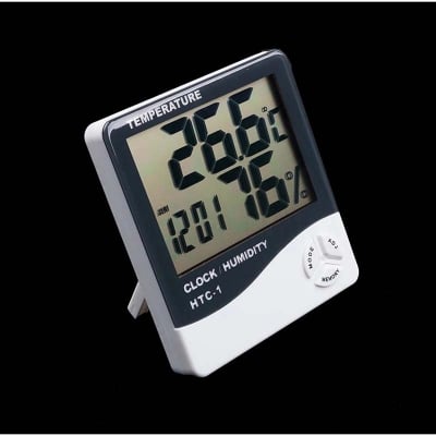 Picture of High accuracy Digital C/F Thermometer Hygrometer Meter Indoor Electronic Temperature Humidity Meter Monitor for Home DC102 White