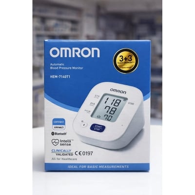 Picture of Omron HEM-7140T1 Automatic Blood Pressure Monitor (Bluetooth Enabled) Multicolor