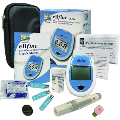 Picture of eBfine Blood Glucose Monitoring System: Precision Testing Made Simple Multicolor