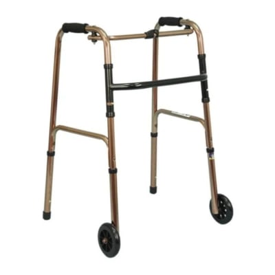 Picture of Patient Walker Price in Bangladesh | Folding Walker with Front Wheels - Techno Health Multicolor