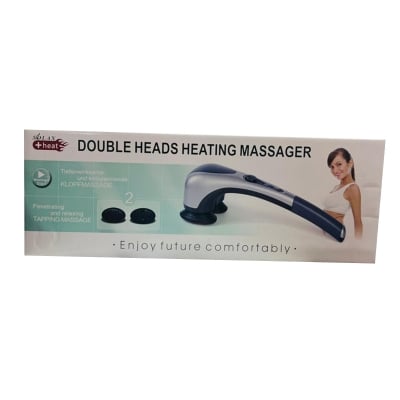 Picture of Electric Handheld Back Massager Infrared Heating Hammer Massager With Double Head Used To Full Body Massage Pain Relief Multicolor