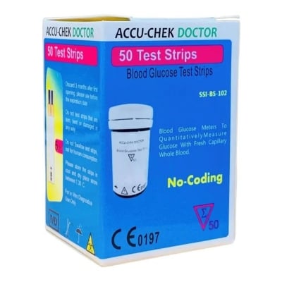 Picture of Accu Chek Doctor 50pc Test Strips for Glucose Meter Multicolor