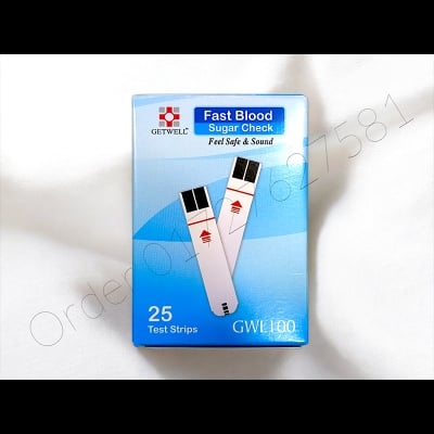 Picture of Test Strip for Getwell Blood Glucose Monitor- 25 Pcs Multicolor