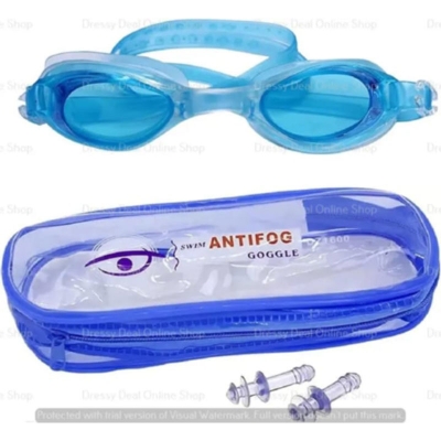 Picture of Antifog Swimming Glass googles with Ear Plug Multicolor