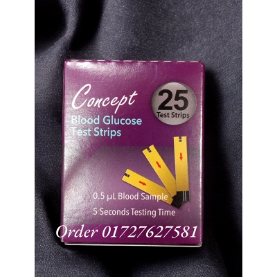 Picture of Concept Blood glucose Test Strip 25 PCS Multicolor
