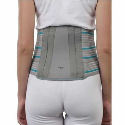 Picture of Contoured Lumbar Support Belt Lower Back Brace, Breathable Compression, Adjustable Waist, Lumbar Support Brace for Men & Women, Herniated Disc, Sciatica, Back Pain & Heavy Lifting (Grey)
