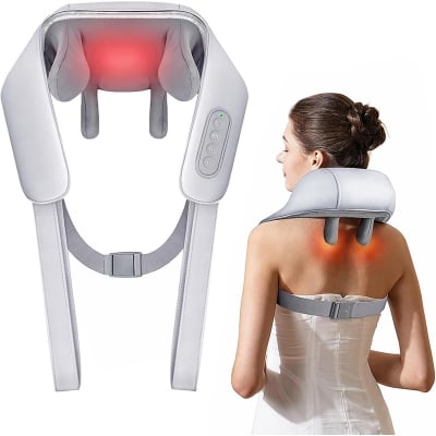 Picture of Neck And Back Massager With Heating, Body Massager For Body Aches And Pains Relief, Electric 5D Cervical Massage Machine For Deep Tissue Neck, Back, Shoulders, Waist And Legs Multicolor
