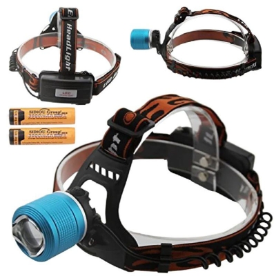 Picture of LED Rechargeable Dual Light Zoom Headlamp: Precision & Power Multicolor
