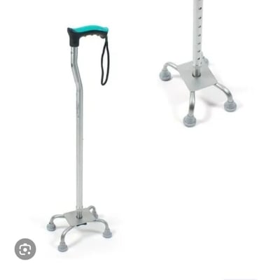 Picture of Aluminium Silver.U Shaped Quadripod Walking Stick Silver