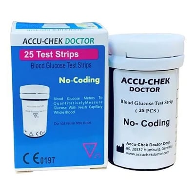 Picture of Accu-Chek Doctor Blood Glucose Test Strip – 25 Pcs 