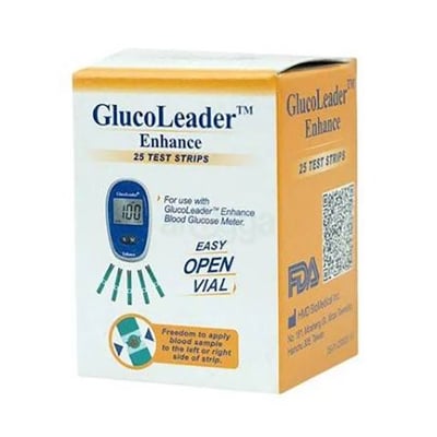 Picture of GlucoLeader Enhance Blood Glucose Test Strips (25 Pcs) Multicolor