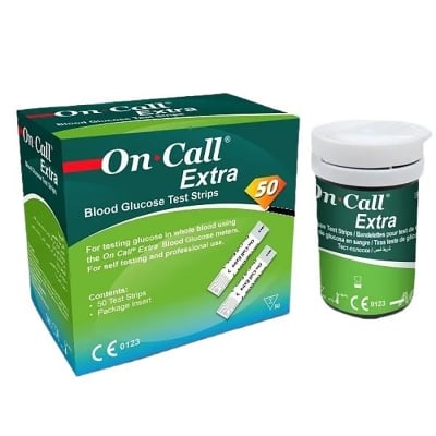 Picture of On Call Extra Blood Glucose Test Strips – High Precision & Fast Results Multicolor