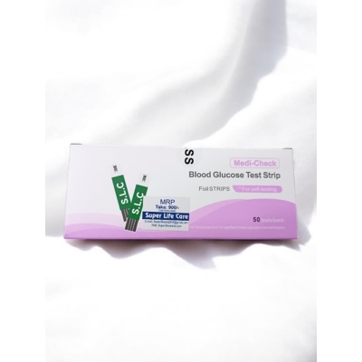 Picture of Medi Check Blood glucose Test Strip foil 50 PCS Multicolor