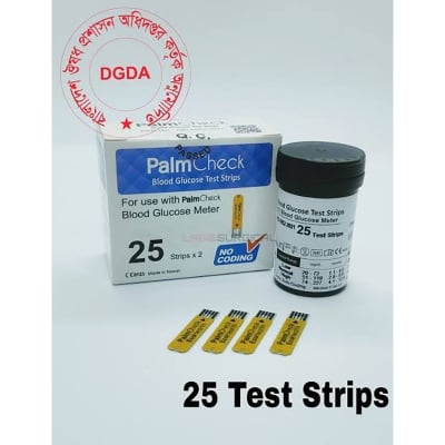 Picture of Palm Check Glucose meter Strips- 25x2 Test Multicolor