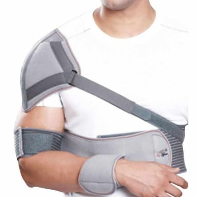 Picture of TYNOR Elastic Shoulder Immobilizer,(With Immobilization Adjustable pain relief) Grey