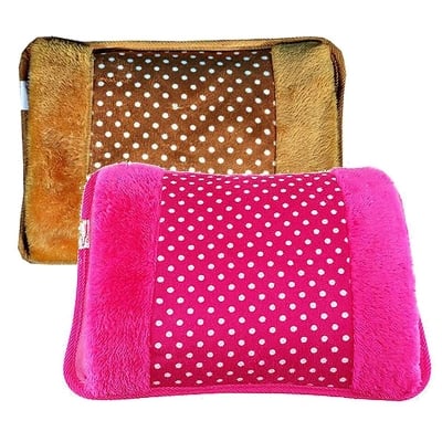 Picture of Electric Heating Gel Pad (2 combo-pack) Hot water bags, heating bag electric gel, electric hot water bag for release of pain with soft velvet hand pockets Multicolor