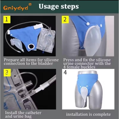 Picture of Portable Reusable Medical Incontinence Bag - Collecting Bag for Men and Women with Catheter Bag and Urinal. 