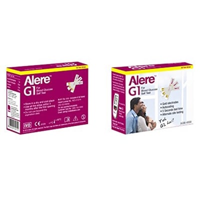Picture of Alere G1 Test Strips, 25*2 Test Strip Black