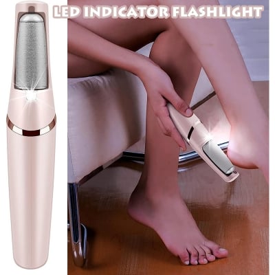 Picture of Electric Pedicure Device Foot Care Foot File with 2 Heads, Portable Callus and Dead Skin Remover, Foot Scrubber and FeetcareMachine 
