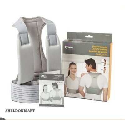 Picture of Adjustable Back Straenter for pain of Tynor posture modifier for ladies and men Grey
