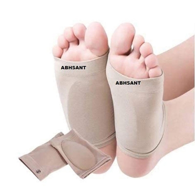 Picture of Metatarsal Compression Arch Support Sleeve Foot Care Plantar Fasciitis Spurs Neuromas Flat Feet Orthopedic Pad Cushioned Soft Elastic Reusable Gel Pad Fabric Socks Flat Feet, Plantar Fasciitis, Foot Pain Relief, Heel Spurs Man And Woman 1 Pair (FREE SIZE) Multicolor