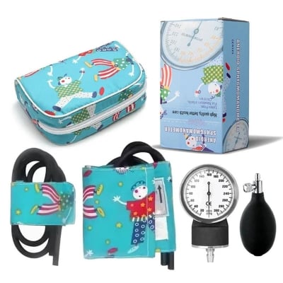 Picture of Manual Medical Blood Pressure Monitor for Child, Infant, Neonate, Pediatric, BP Cuff Manometer, Arm, Aneroid Sphygmomanometer Multicolor