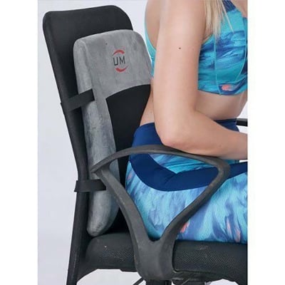 Picture of Back Rest Support Full (Chair / Seat Support, Back Pain) -Universal Size Grey