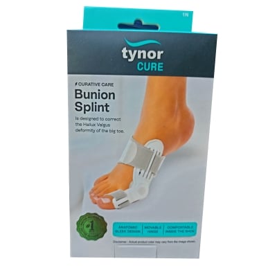 Picture of Tynor Bunion splint is designed  to correct the Hallux valgus deformity of the big toe White