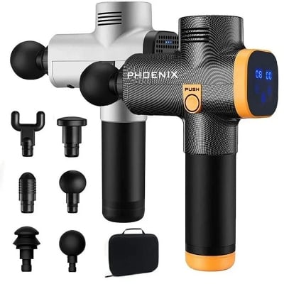 Picture of A2 Phonix Muscle Massage Gun Deep Tissue Massager Therapy Gun Exercising Muscle Pain Relief Body Shaping Replace 