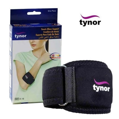 Picture of Tynor Tennis Elbow support,(with Tennis pain relief Adjustable) Black