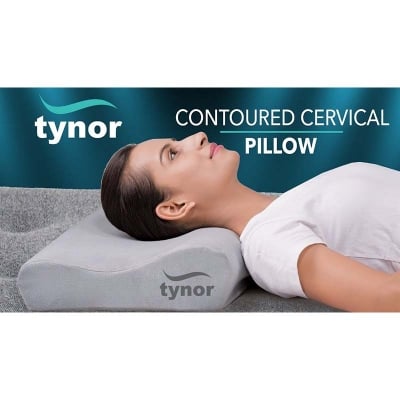 Picture of Tynor Contoured Cervical Pillow  Muscular Strain Relief Grey