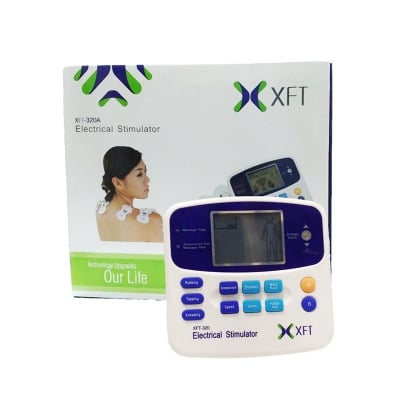 Picture of XFT 320A Dual Output Physio Tens Therapy Machine Massager Back Pain Relief Slimming Body Acupuncture Pulse Stimulator Massage EU:40