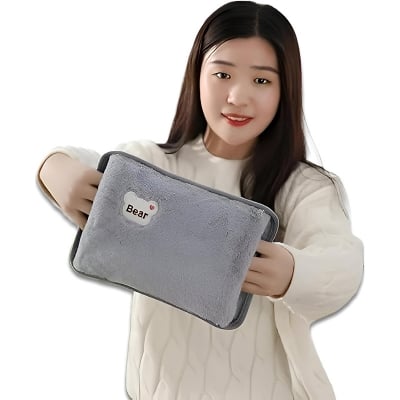 Picture of Electric Hot Water Bottle Advanced Technology for Back Neck Belly Full Body Heating with Auto Shut-Off, Useful for Hands Feet Belly No Random Fill (Medium 25 * 18cm) Multicolor