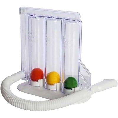 Picture of Auflex Spirometer Breathing Exercise - 3 Ball Incentive Lung Exerciser Device 