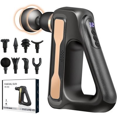 Picture of High-Quality 32-Speed Electric Massage Gun with 8 Massage Heads, LCD Display, Pain Relief & Fitness Recovery Device 