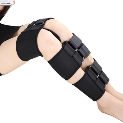 Picture of Leg Correction Belt - 3 in 1 O/X Adjustable Leg Corrector Bandage - bow, Inside Eight Character Corrector Leggings Belt, Knock Knee Braces Black