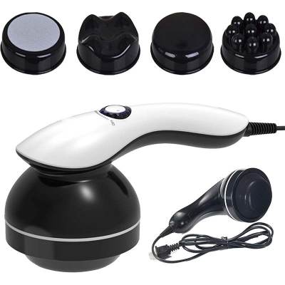 Picture of Handheld Massager for Back, Body Massage Tool, Massage Machine Whole Body Hand Held Back-Massager Electric Foot Massager, Massager for Women Men with 4 Massage Wand Attachment 
