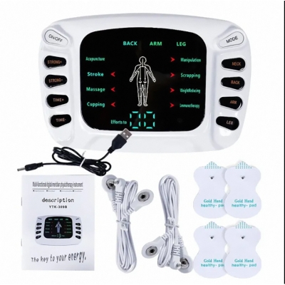 Picture of Electric Pulse Physiotherapy Massager Tens EMS Muscle Stimulator Acupuncture Therapy Body Massage Slimming Health Care Machine Multicolor