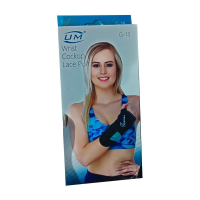 Picture of Wrist cockup Lace pull,wrist splint,(with adjustable pain relief) Black