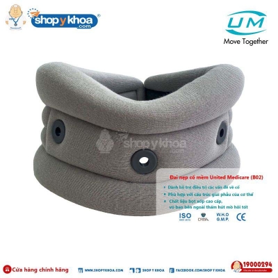 Picture of UM Cervical collar soft with support comfortable,( adjustable pain relief support) Grey