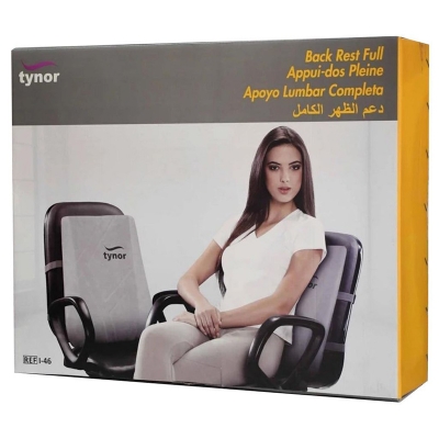 Picture of Tynor Back Rest is a light weight and portable support, which maintains the spine in its neutral position. It is not worn but placed on car seat, chair, bed or floor etc. Multicolor