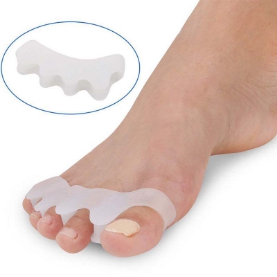 Picture of Toe Separator Correction Hallux Valgus Corrector 2PCS Silicone Orthopedic Hammer Separator Straightener Spreader Foot Care Tool 