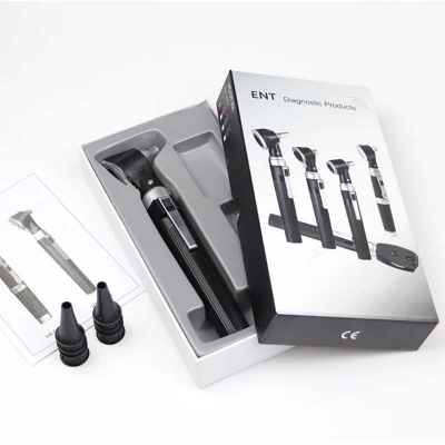 Picture of Professional Diagnostic Kit Ear Care Examination Otoscope Eardrum Endoscope Speculum Home Doctor Ear Cleaner With 8pcs Earmuffs 