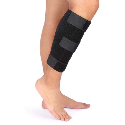 Picture of Calf Compression Sleeve for Men and Women, Adjustable Shin Splint Compression Sleeve Calf Compression Brace Shin Splint Sleeve Support Lower Leg Wrap Muscle for Running Black